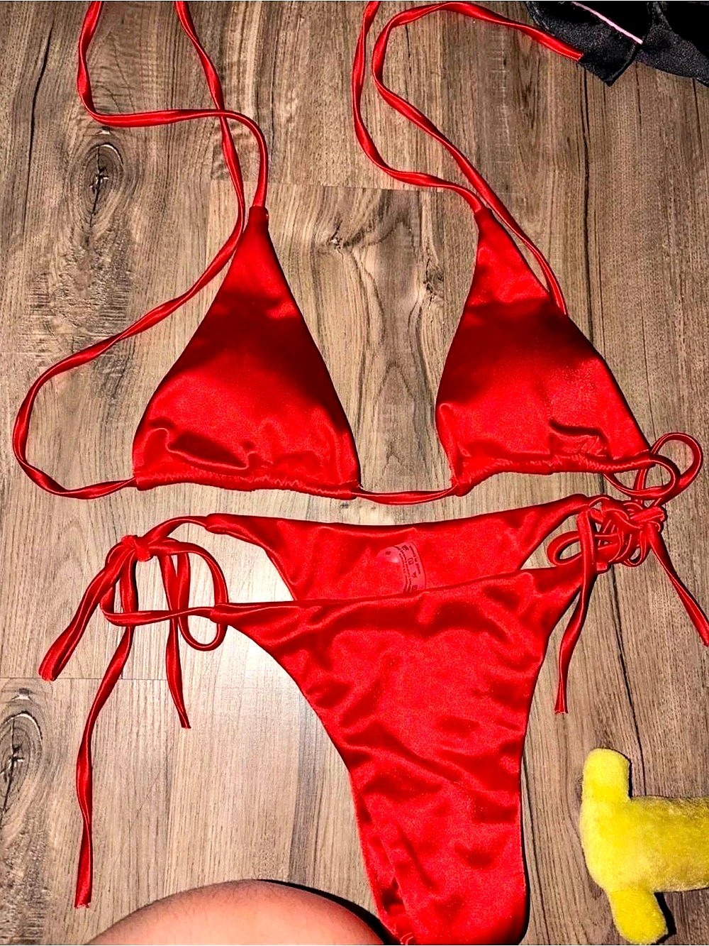 Red String Bikini Set Like New